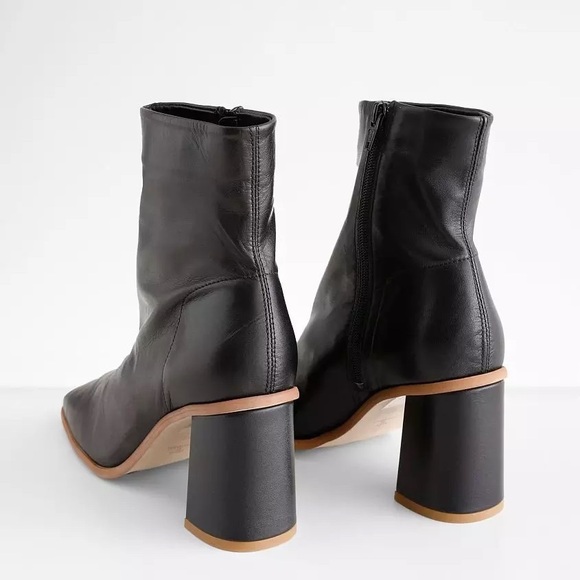 Free People Sienna Ankle Boot Black Leather Womens Size 11 - Picture 6 of 14